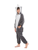 Combinaison Pyjama Loup Gris