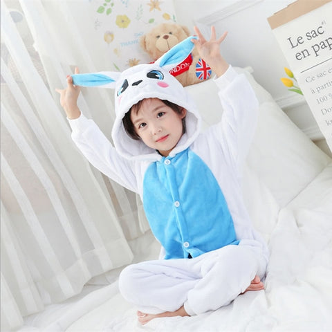Pyjama Kigurumi Lapin Bleu Enfant
