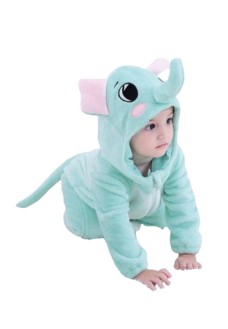 Combinaison Pyjama Bébé Éléphant Bleu